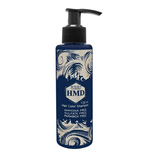 شامپو رنگ مو اچ ام دی اس کازمتیکس شماره 413 حجم 120 میلی لیتر رنگ سرمه ای / HMD