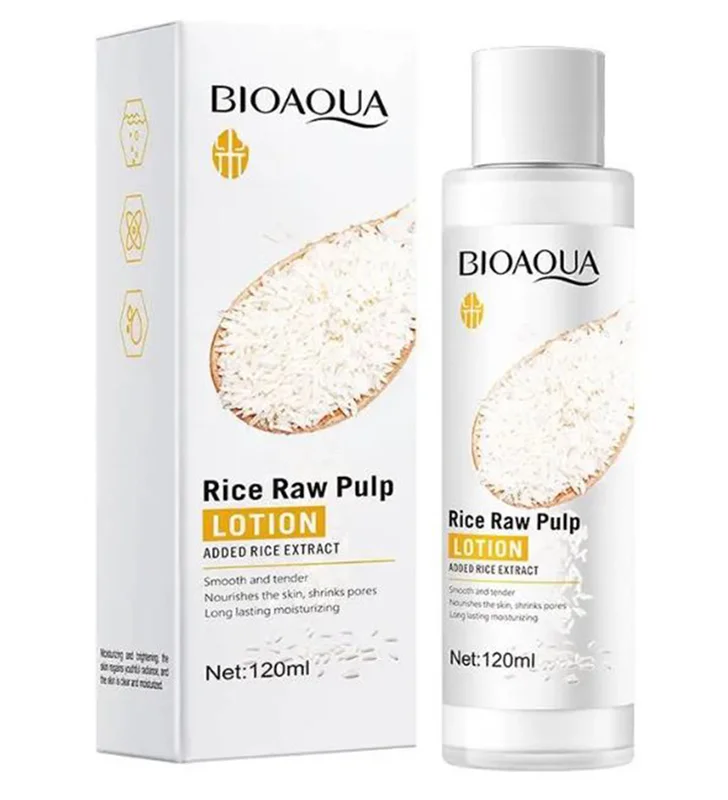 لوسیون بدن بایوآکوا مدل پالپ برنج حجم ۱۲۰ میلی لیتر / BIOAQUA