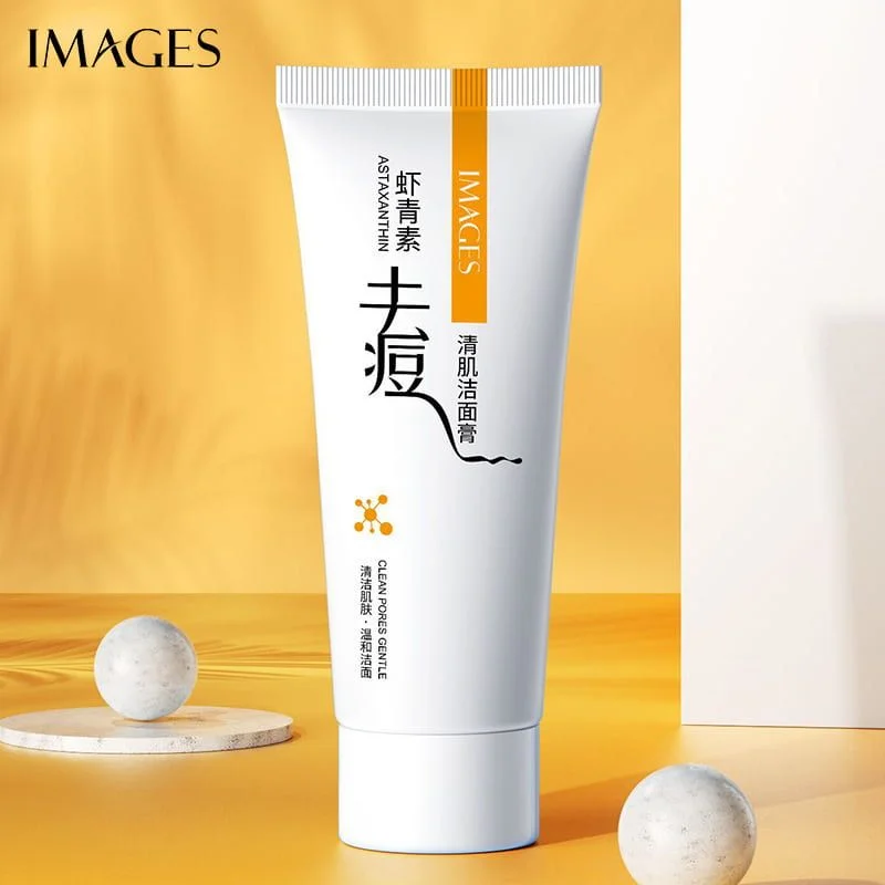فوم شستشوی صورت ایمیجز مدل ضدجوش و آکنه آستاگزانتین حجم ۶۰ میل / IMAGES
