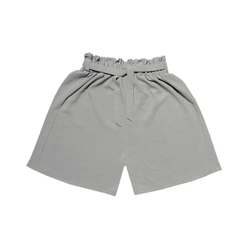 شلوارک زنانه مدل کمر تمام کش ابر و بادی توشنا کد 303 رنگ طوسی / TOSHNA