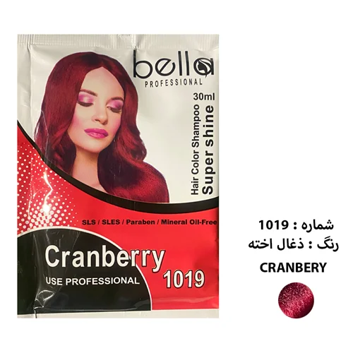 شامپو رنگ مو BELLA سری SUPER SHINE شماره 1019 حجم 30 میلی لیتر رنگ ذغال اخته