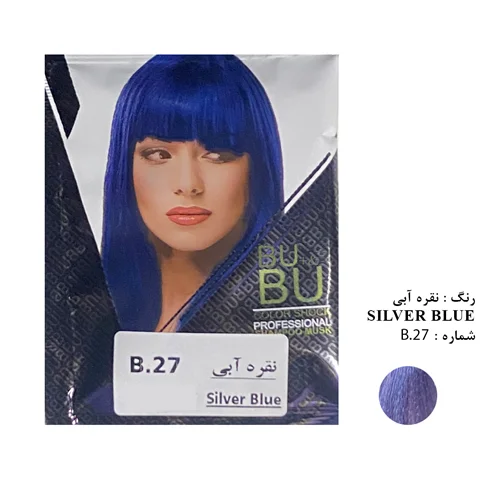 شامپو رنگ مو BU شماره B.۲۷ حجم 30 میلی لیتر رنگ یاسی فرانسوی