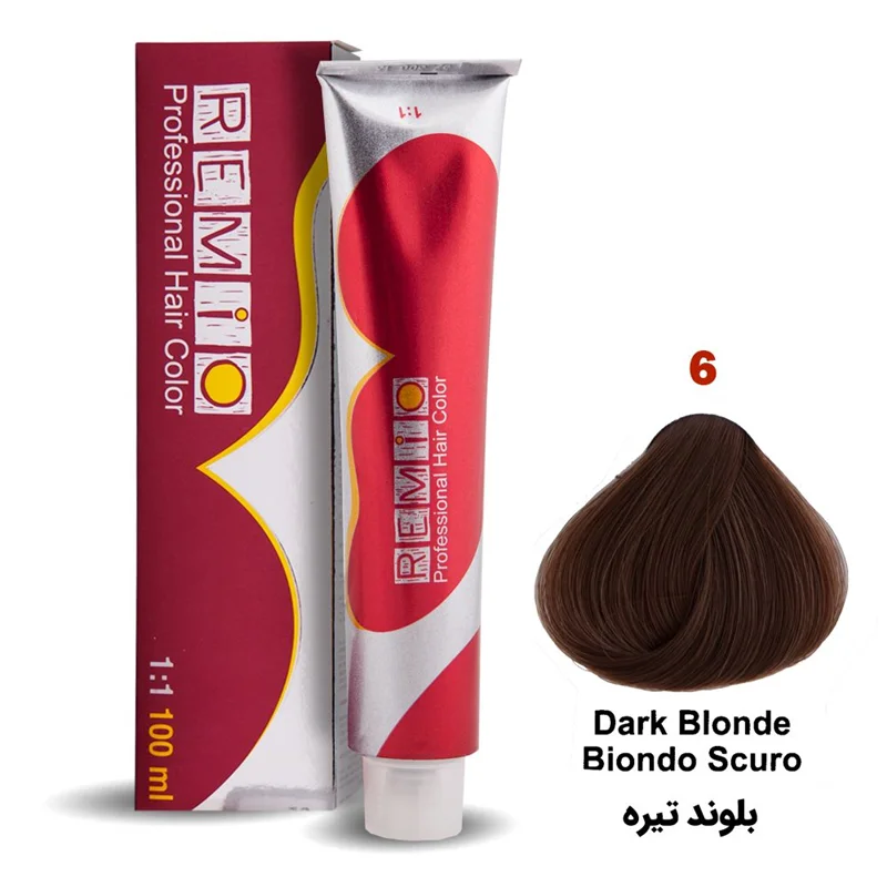 رنگ مو رمیو سری NATURAL شماره ۶ رنگ بلوند تیره / REMIO