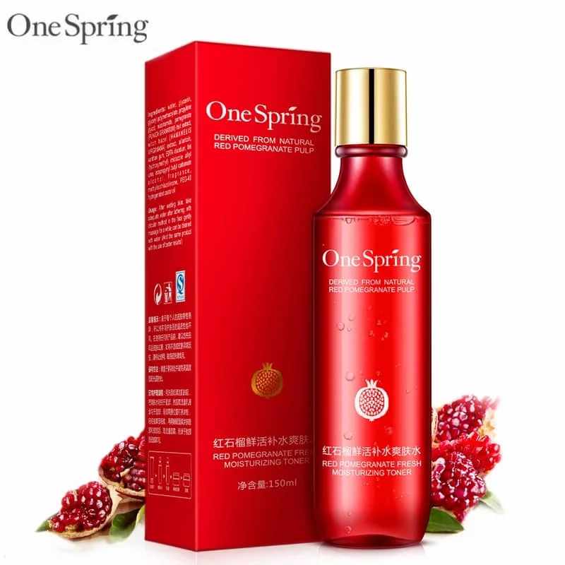 تونر صورت وان اسپیرینگ مدل انار RED POMEGRANATE FRESH حجم ۱۵۰ میلی لیتر / ONE SPRING