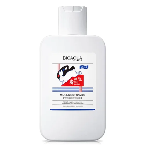 لوسیون بدن بایوآکوا مدل شیر و نیکوتین حجم 220 میلی لیتر / BIOAQUA