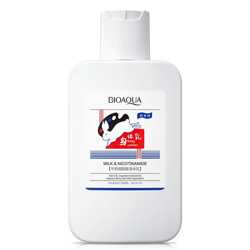 لوسیون بدن بایوآکوا مدل شیر و نیکوتین حجم 220 میلی لیتر / BIOAQUA