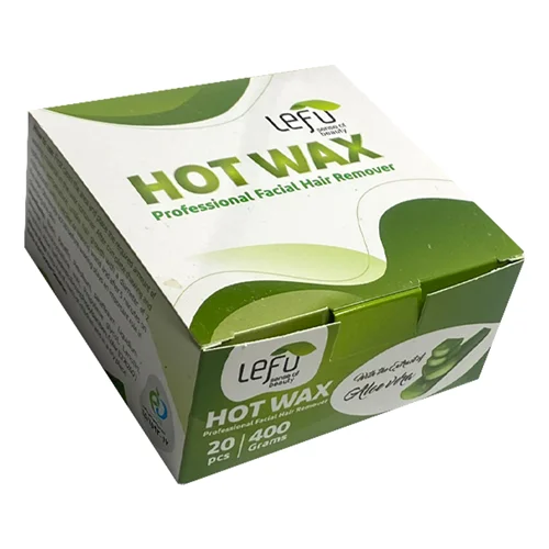موم موبر لفو مدل HOT WAX آلوئه ورا وزن 400 گرم بسته 20 عددی / LEFU