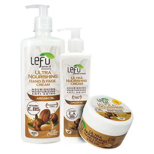 کرم مغذی لفو مدل ULTRA NOURISHING روغن آرگان مجموعه ۳ عددی/ LEFU
