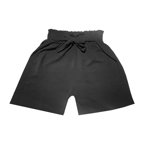 شلوارک زنانه مدل کمر تمام کش ابر و بادی توشنا کد 301 رنگ مشکی / TOSHNA