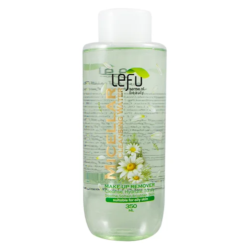 محلول پاک کننده آرایش لفو مدل MICELLAR سبز حجم 350 میلی لیتر /LEFU