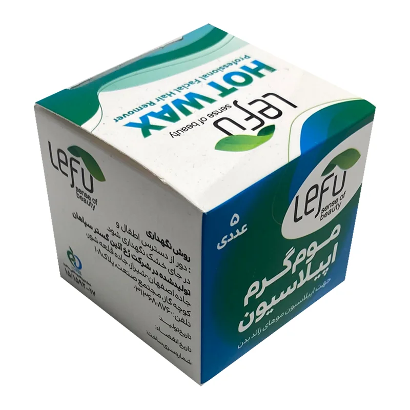 موم موبر لفو مدل HOT WAX جلبک وزن 100 گرم بسته 5 عددی / LEFU