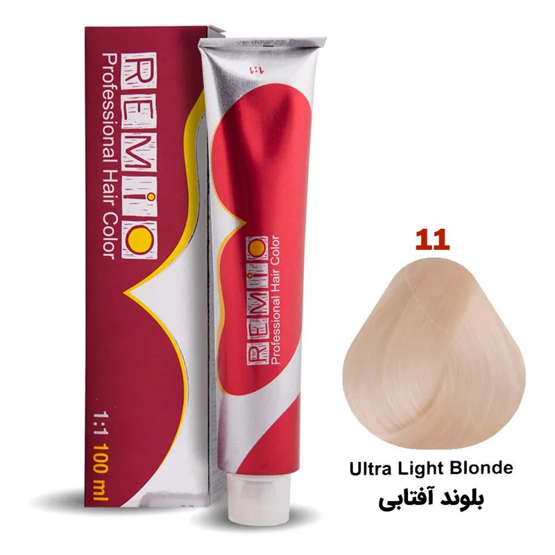 رنگ مو رمیو سری NATURAL شماره ۱۱ رنگ بلوند آفتابی / REMIO