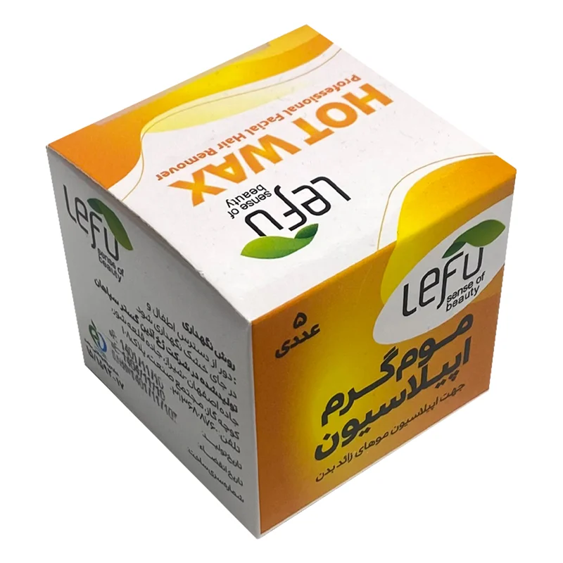موم موبر لفو مدل HOT WAX عسل وزن 100 گرم بسته 5 عددی / LEFU